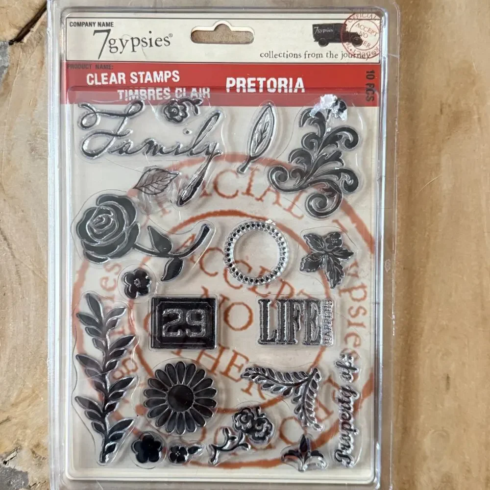 Clear Stamps Lot of 5 - 7gypsies Pretoria Calais Darcie's Kelly Creates Alphabet